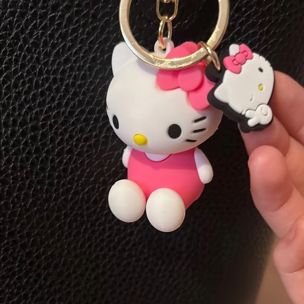 Hello Kitty and Kuromi Key Holders - Pink and White - Picture 3 of 3